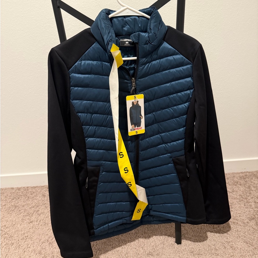 32 Degrees Teal and Black Quilted Jacket